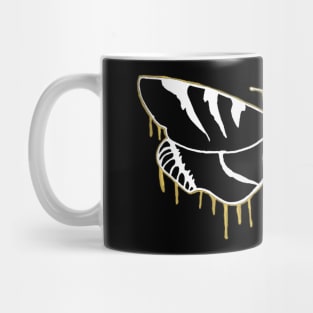 White Moth of Death Dripping Mug